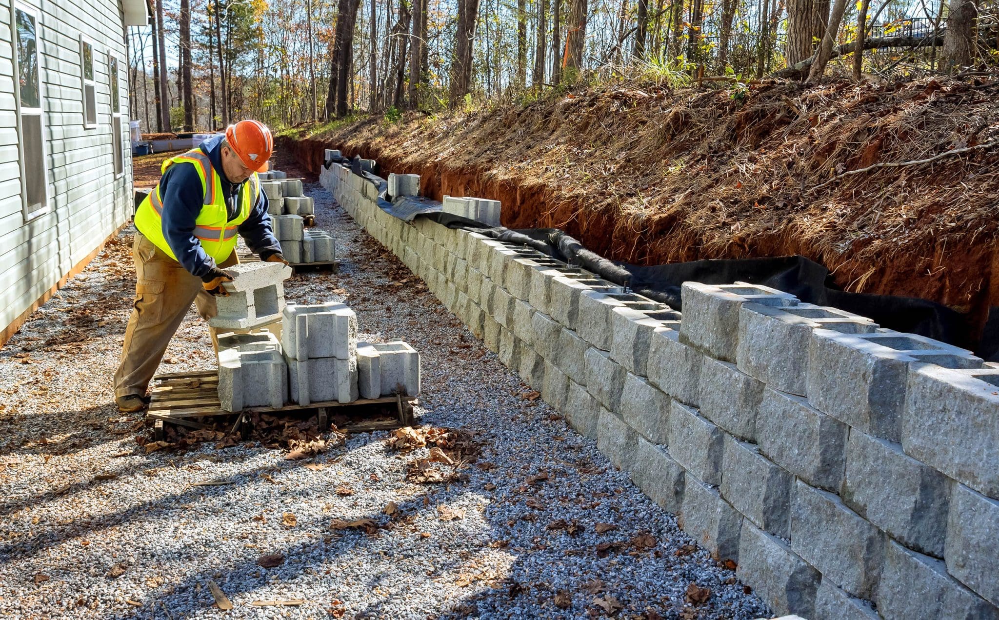 Retaining Wall Installation in Cranston example 2